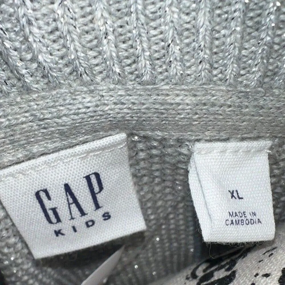 Gap Kids Gray Sparkle Sweater, XL